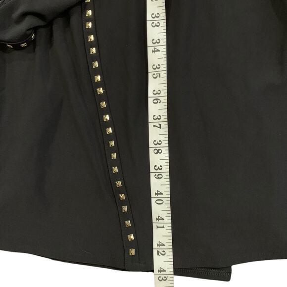 WHBM Dress NWT Women's Size 0 Sleeveless Liquid Knit Black Stud Midi 570356121 - Picture 6 of 6